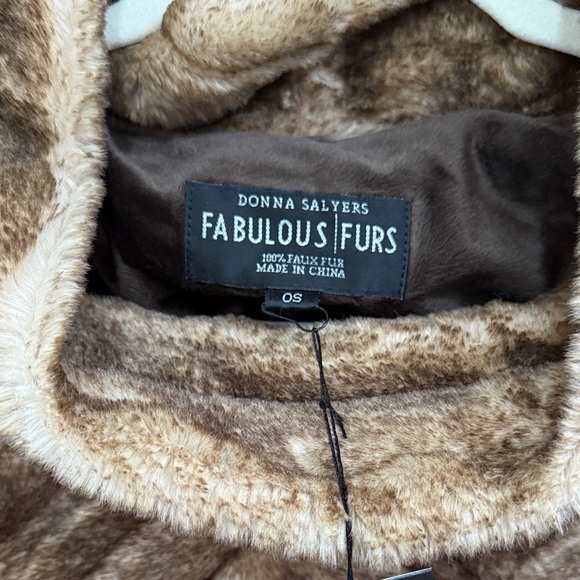 Fabulous Furs Donna Salyers Chocolate Brown Women's Poncho - Picture 2 of 5